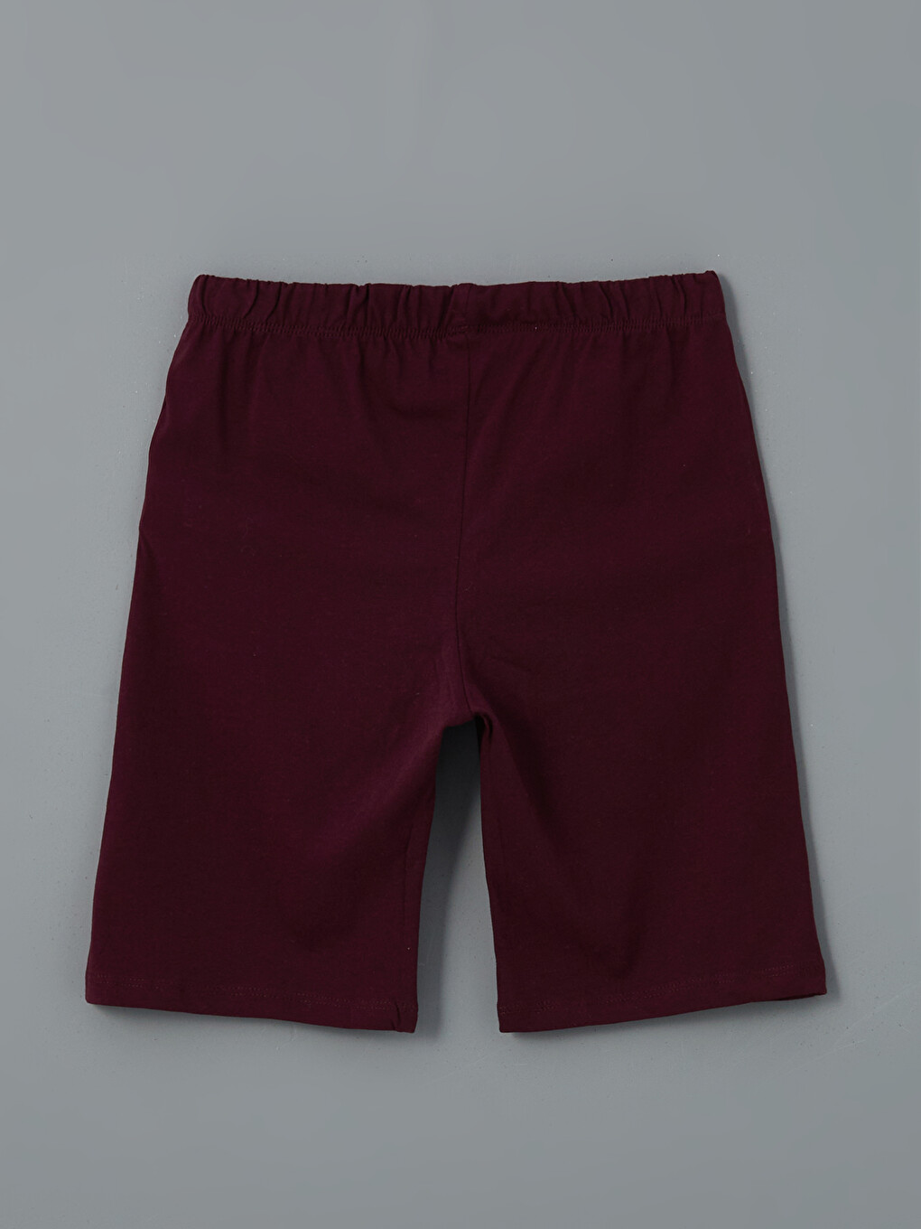 Bordo Beli Lastikli Erkek Çocuk Pijama Şort-1