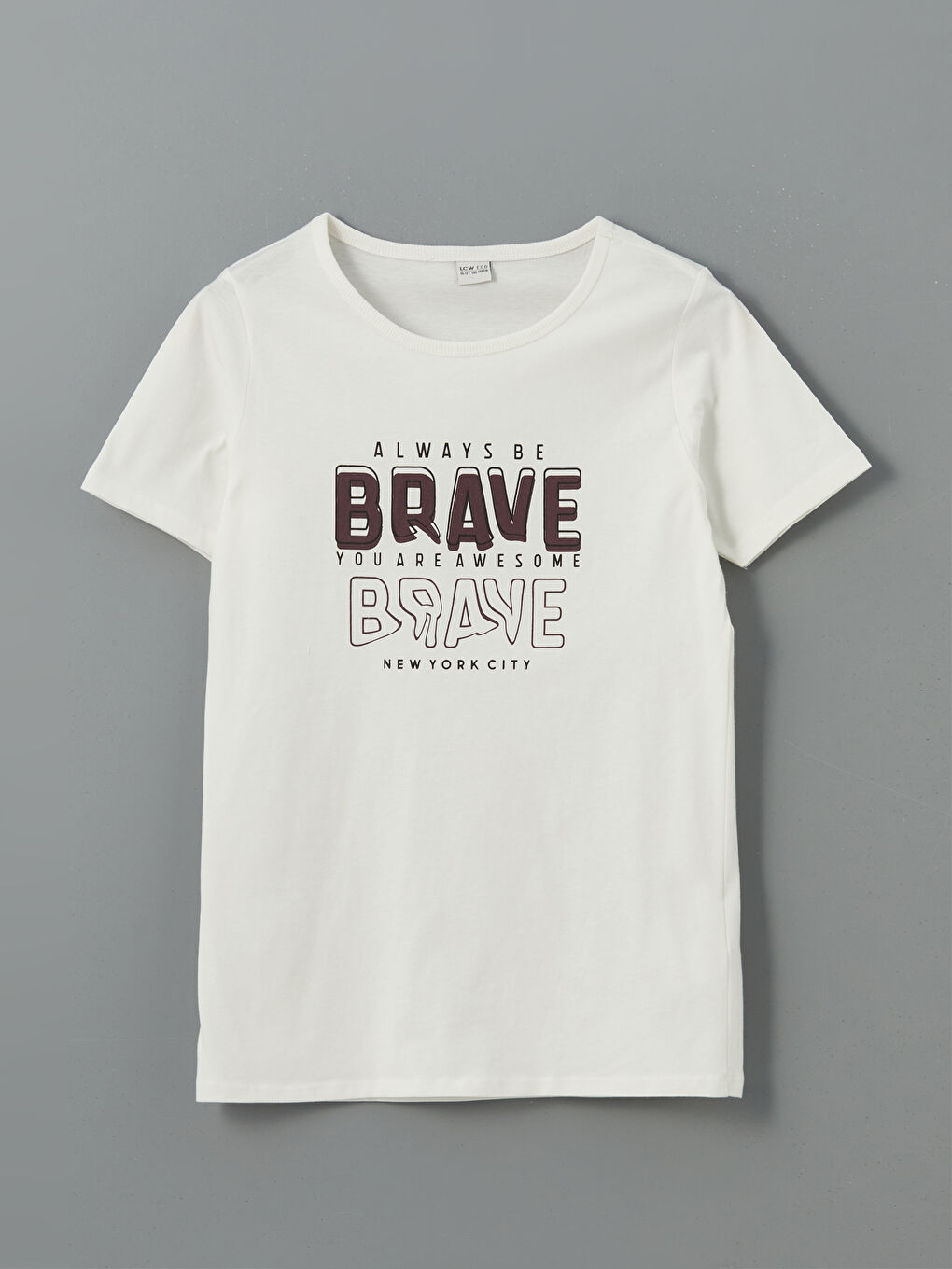 Beyaz Bisiklet Yaka Erkek Çocuk Pijama Üst