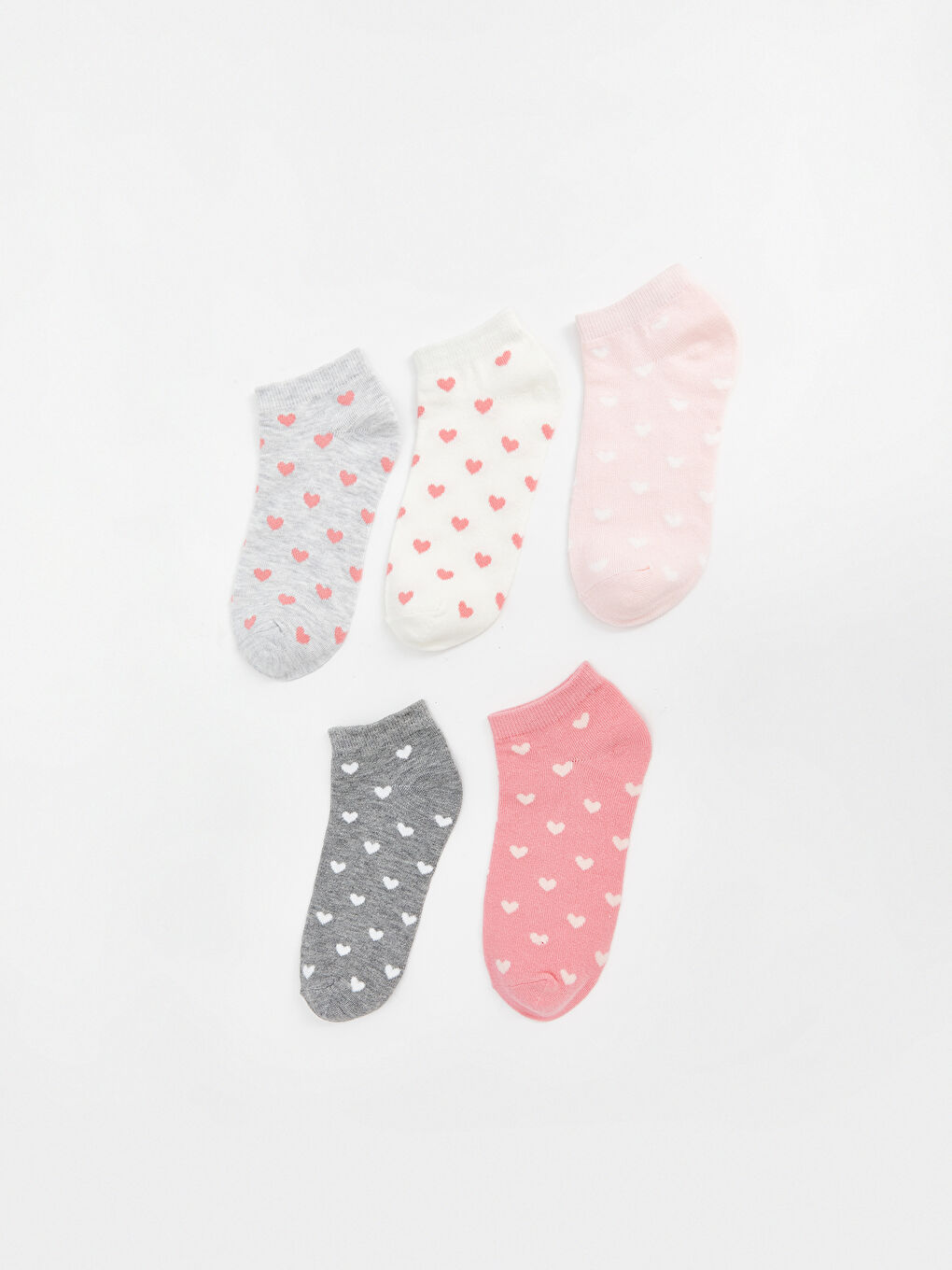 LCW DREAM Patterned Women's Trainer Socks 5 Pack -W57352Z8-LAL