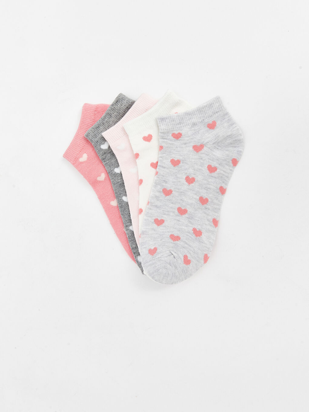 LCW DREAM Patterned Women's Trainer Socks 5 Pack -W57352Z8-LAL