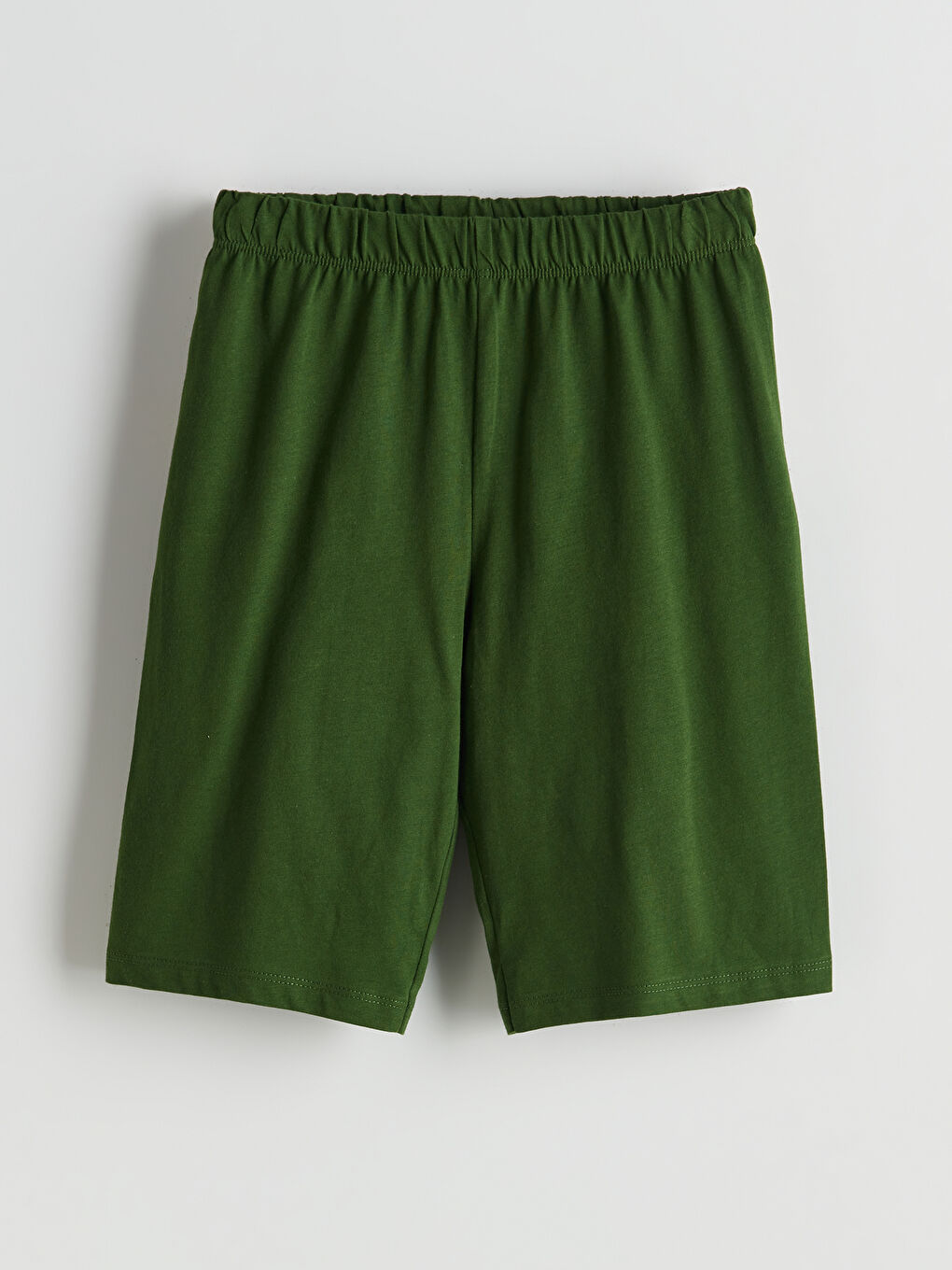 Yeşil Beli Lastikli Basic Erkek Çocuk Şort