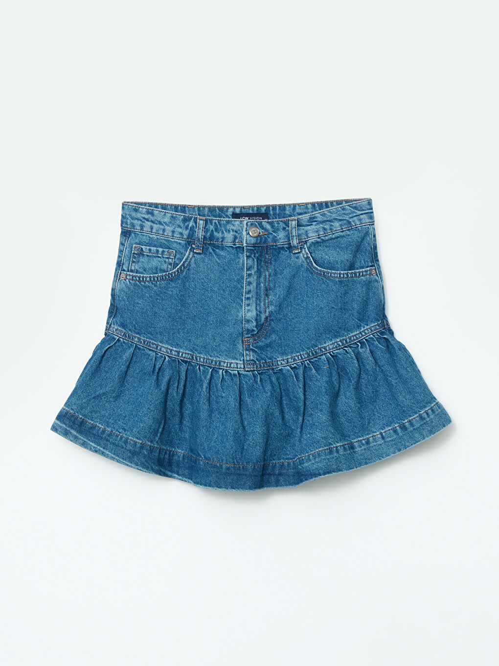 Woman INDIGO Denim Skirt -S5LC80Z8-507