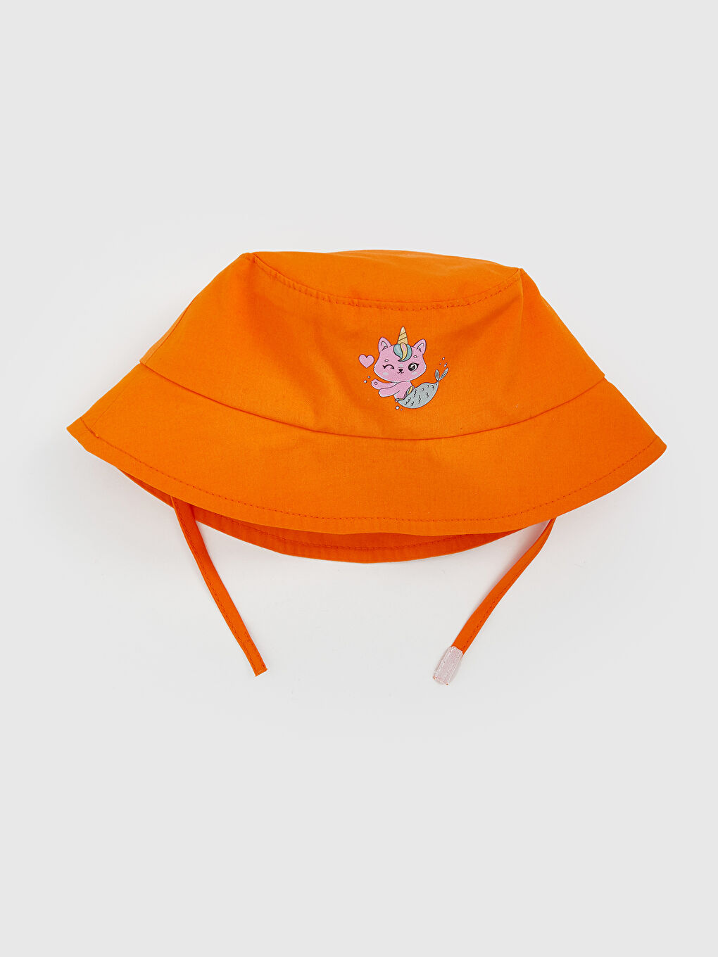 LCW baby Turuncu Baskılı Kız Bebek Bucket Şapka - 1