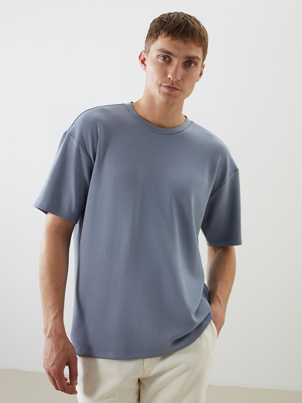 LCW Vision Crew Neck Short Sleeve Men's T-Shirt -S5LD31Z8-UCK