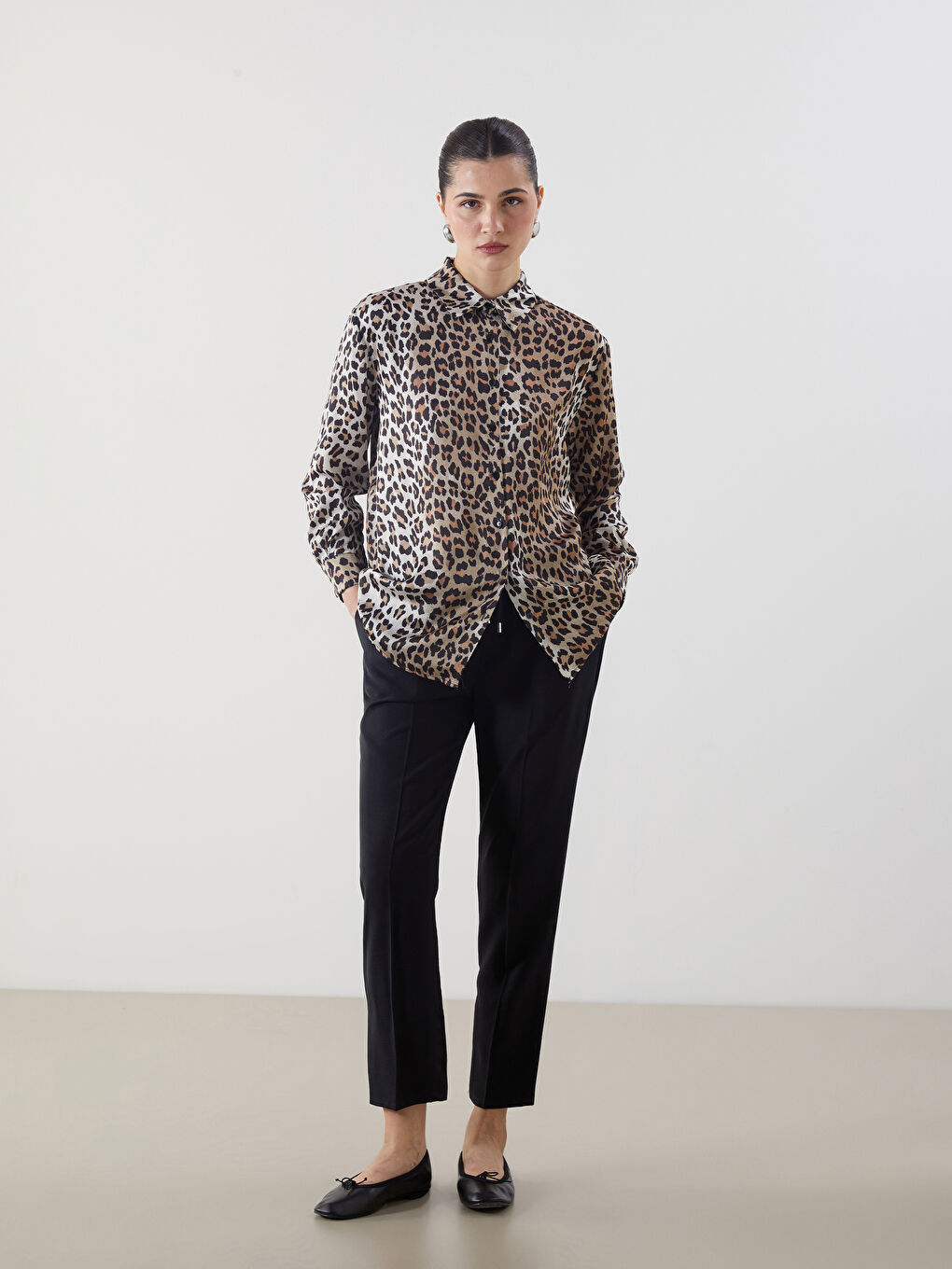 LCW Modest Elasticated Waist Women's Trousers -S5LD44Z8-CVL