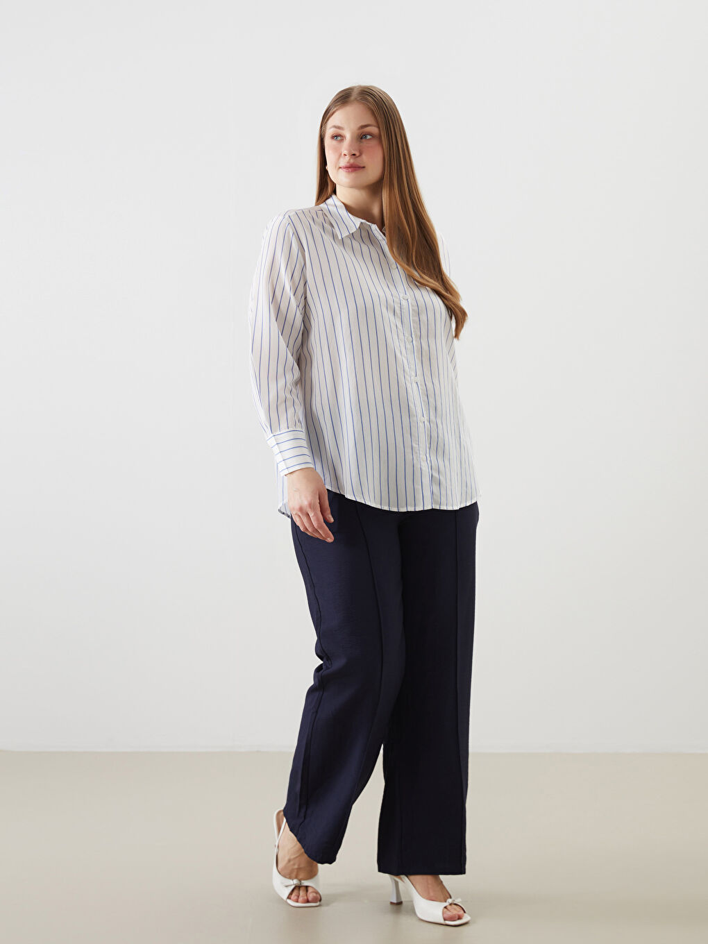 LCW Modest Beli Lastikli Geniş Paça Kadın Pantolon -S5LD78Z8-ZAM