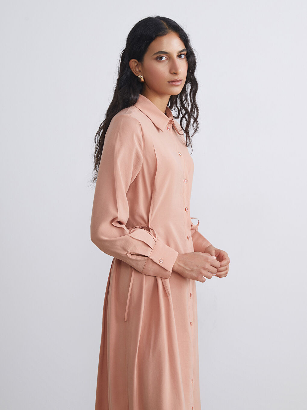 LCW Modest فستان وردي امرأة -S5LD82Z8-8LK