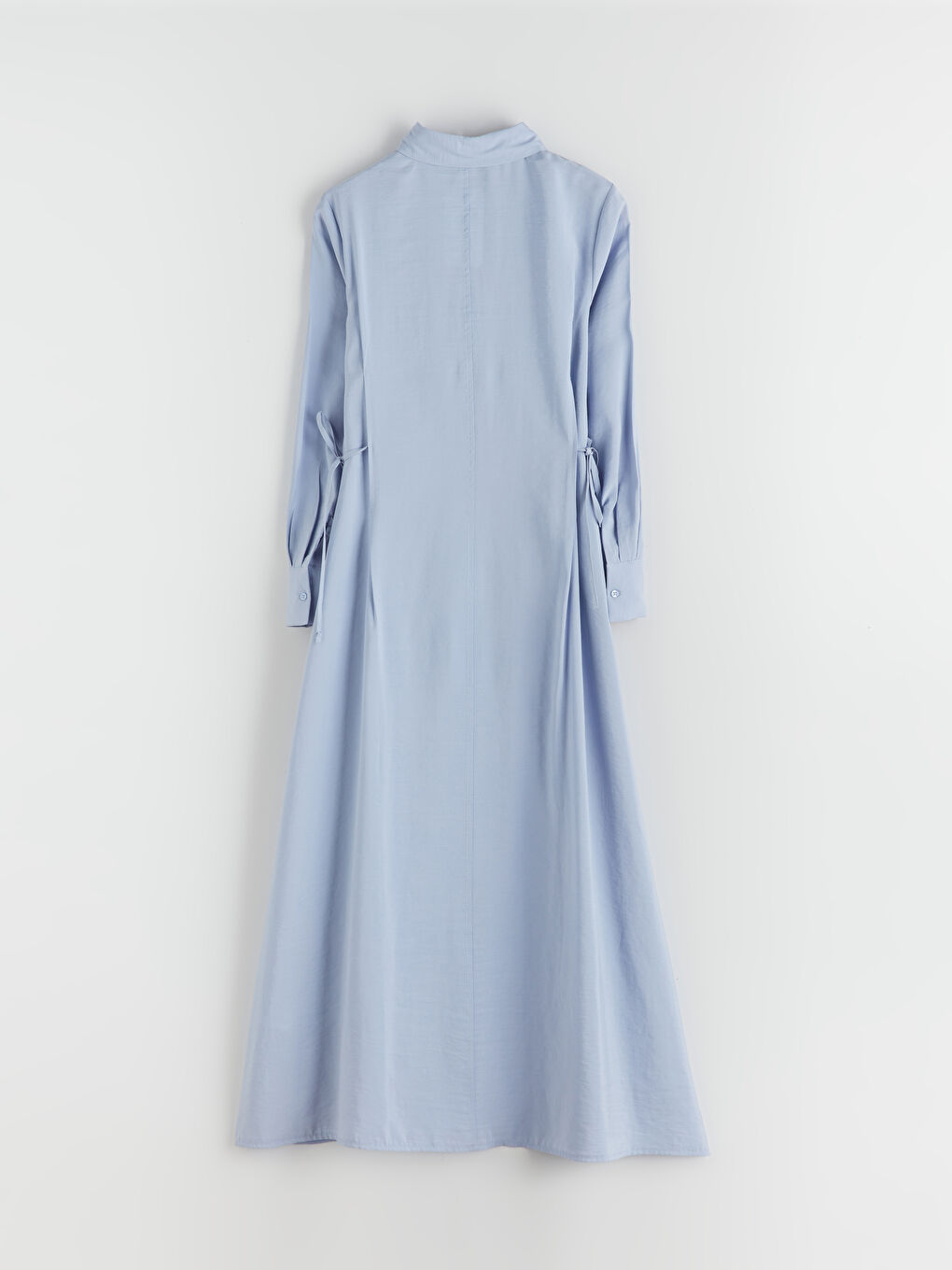 Mavi Modal Karışımlı Gömlek Elbise-5