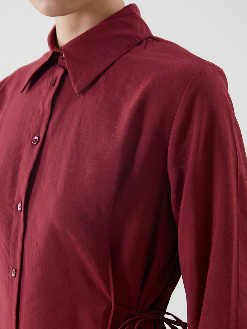 Woman BORDEAUX Shirt Dress -S5LD82Z8-YHR