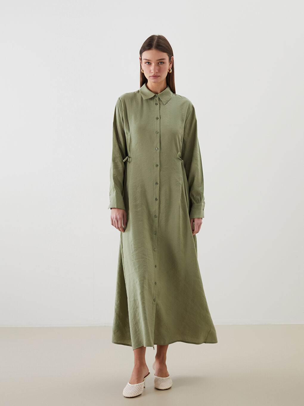Woman GREEN Shirt Dress -S5LD82Z8-ZLQ