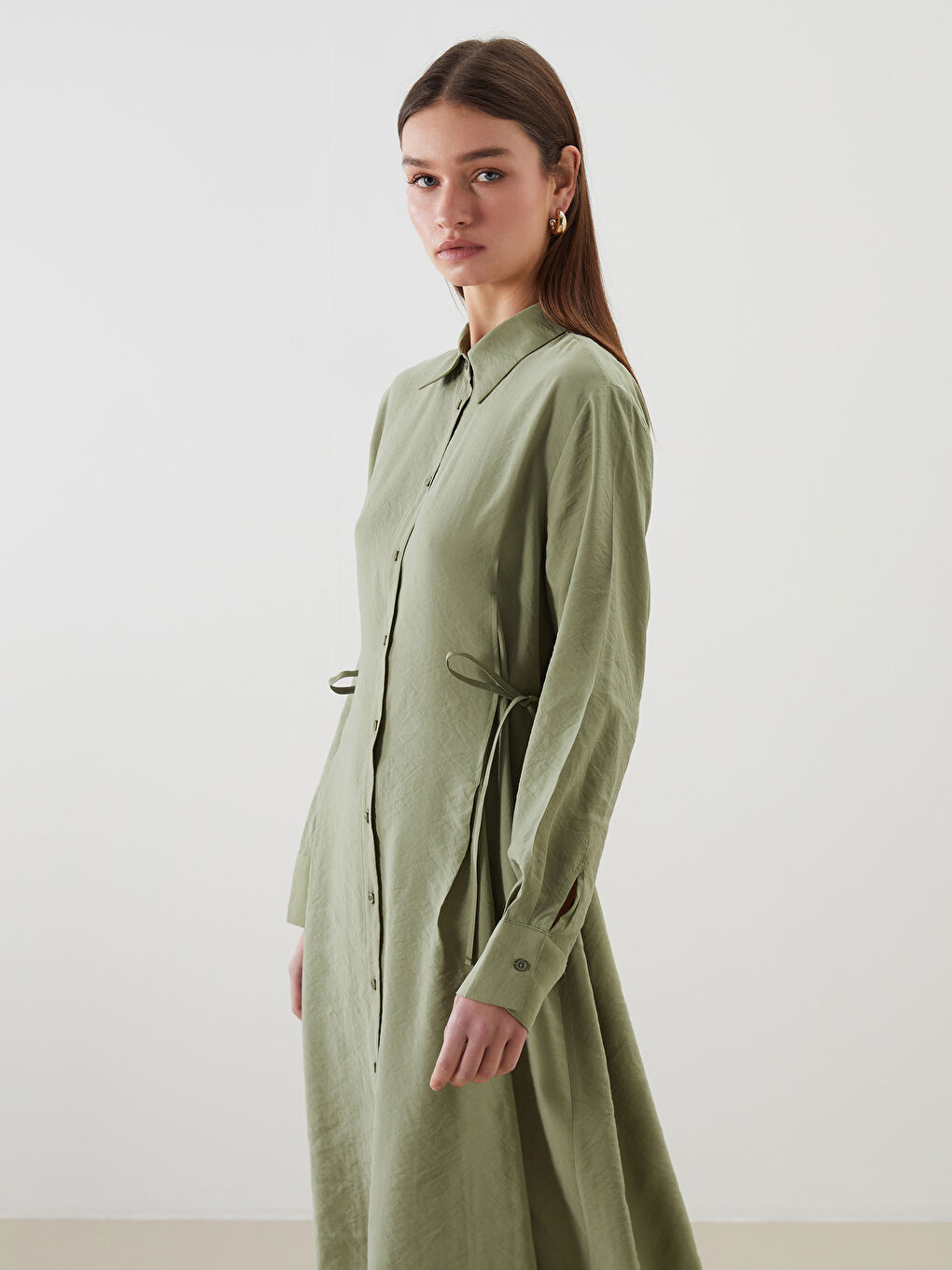Woman GREEN Shirt Dress -S5LD82Z8-ZLQ