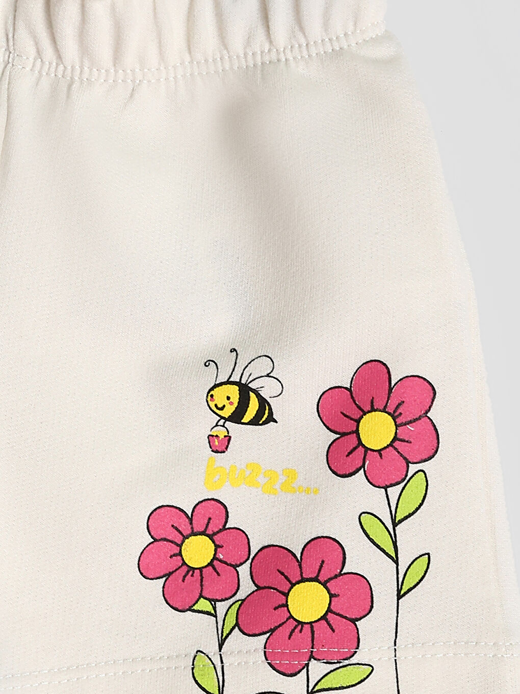 Crew Neck Printed Girls' T-Shirt and Shorts 2-Piece Set-6