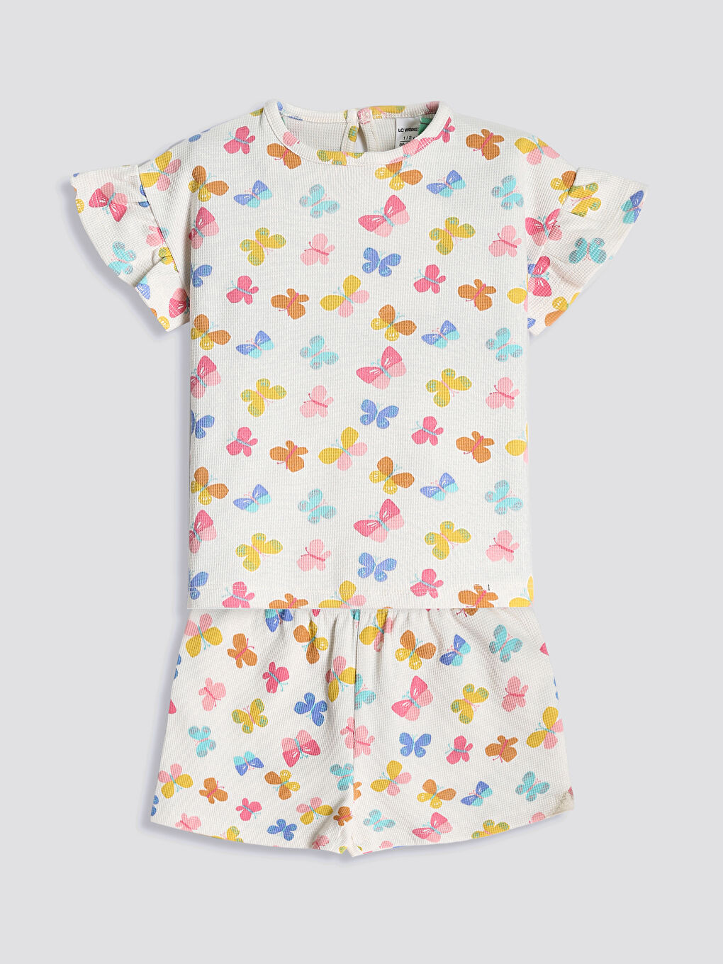 Printed Girls' T-Shirt and Shorts 2 Pack