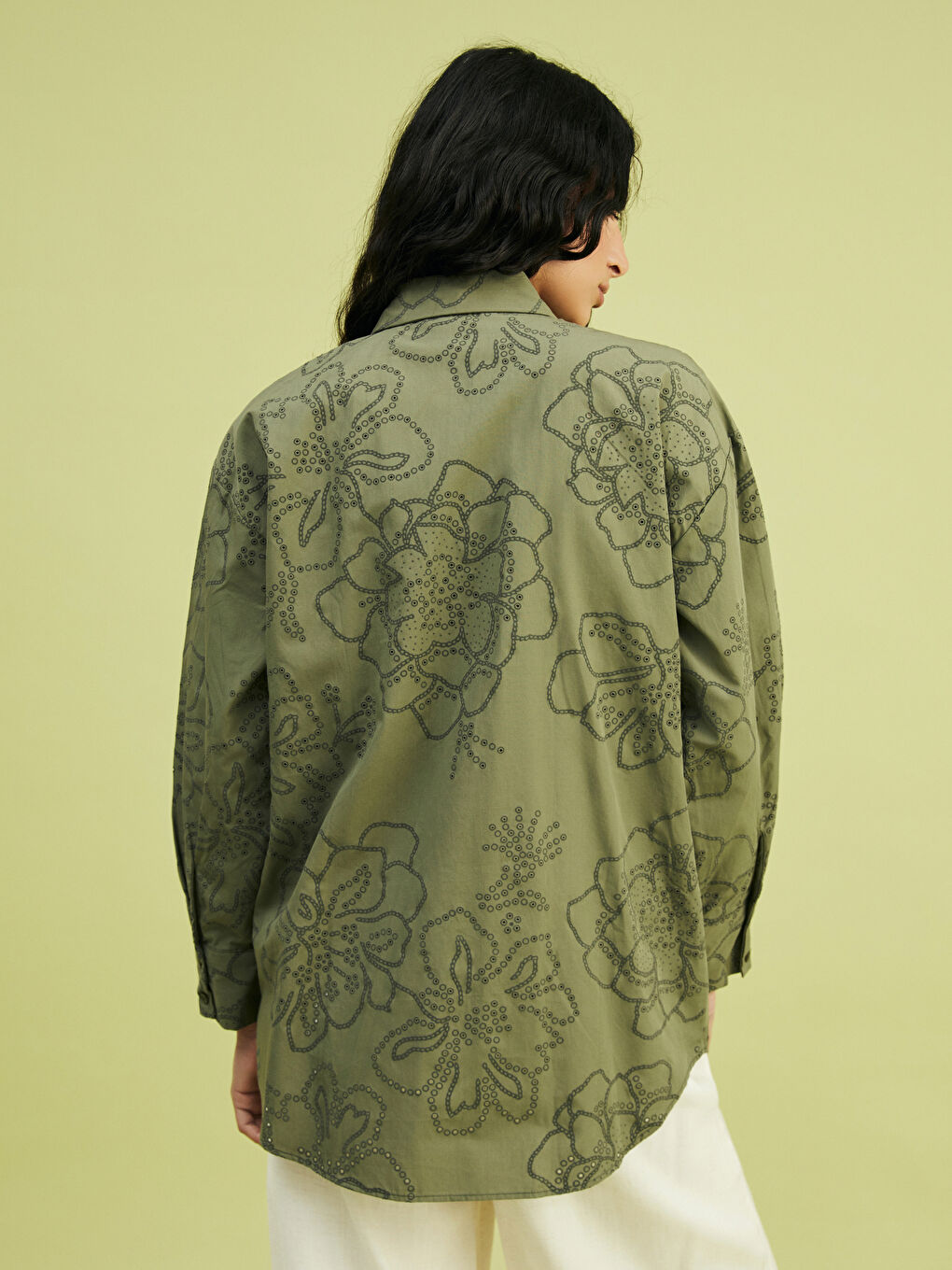 Floral Oversized Poplin Women’S Tunic Shirt -S5LE16Z8-TMH