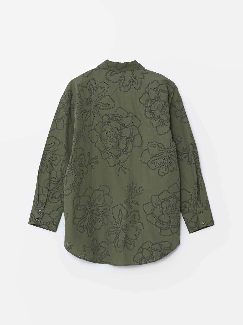 Floral Oversized Poplin Women’S Tunic Shirt -S5LE16Z8-TMH