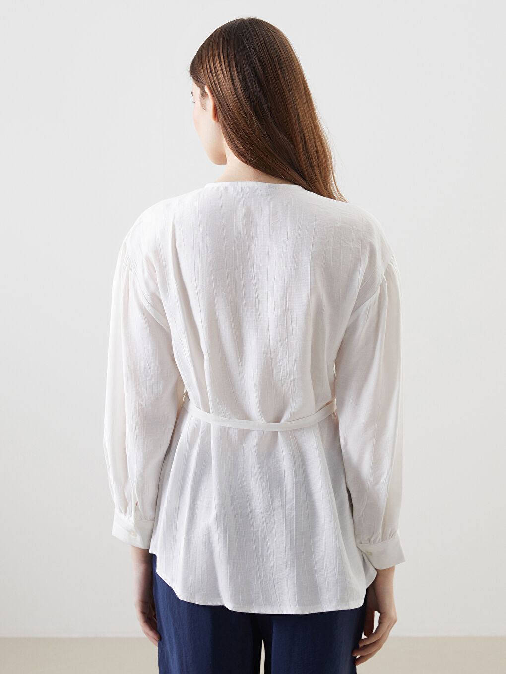 LCW Modest Ekru Bisiklet Yaka Kadın Tunik - 3