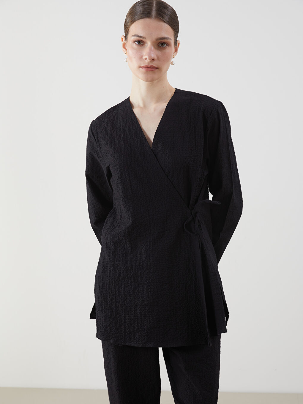 Double Breasted Women's Kimono -S5LE18Z8-RQL