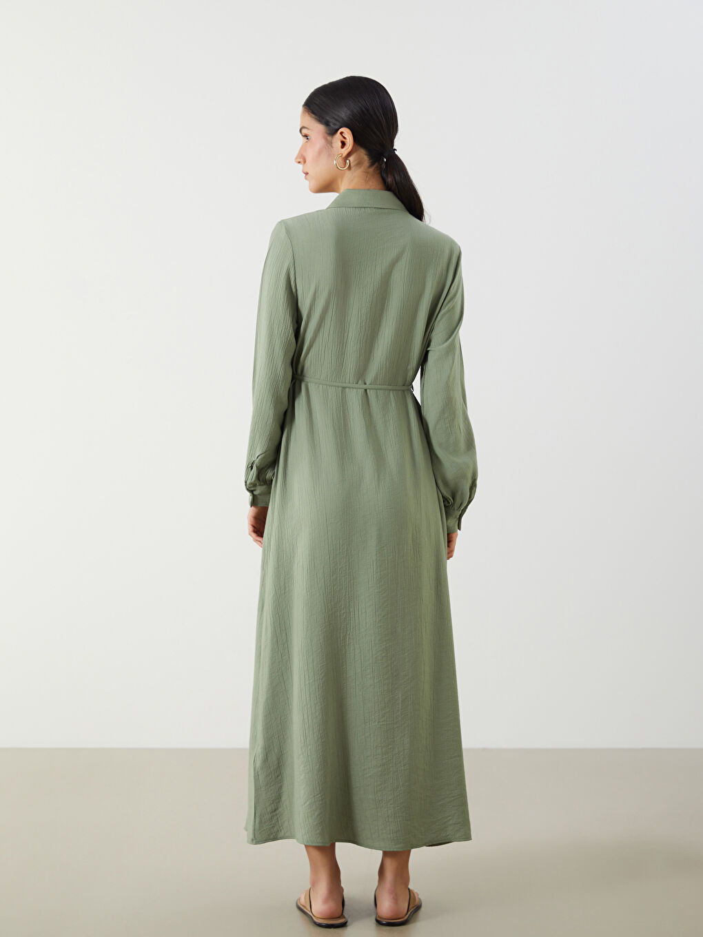 Woman GREEN Shirt Dress -S5LE38Z8-FLL