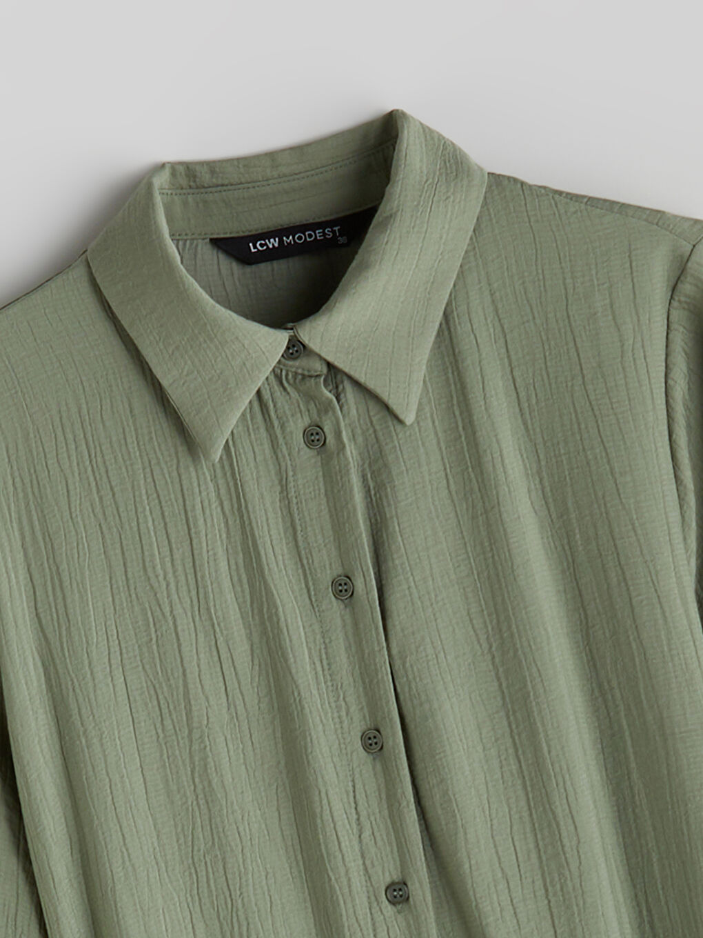 Woman GREEN Shirt Dress -S5LE38Z8-FLL