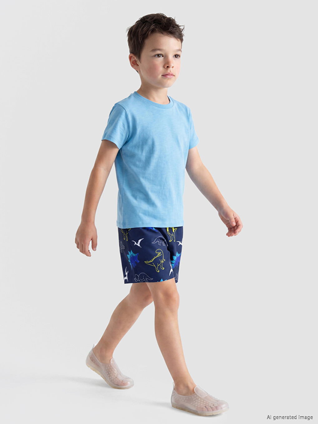 Lacivert Beli Lastikli Erkek Çocuk Boxer