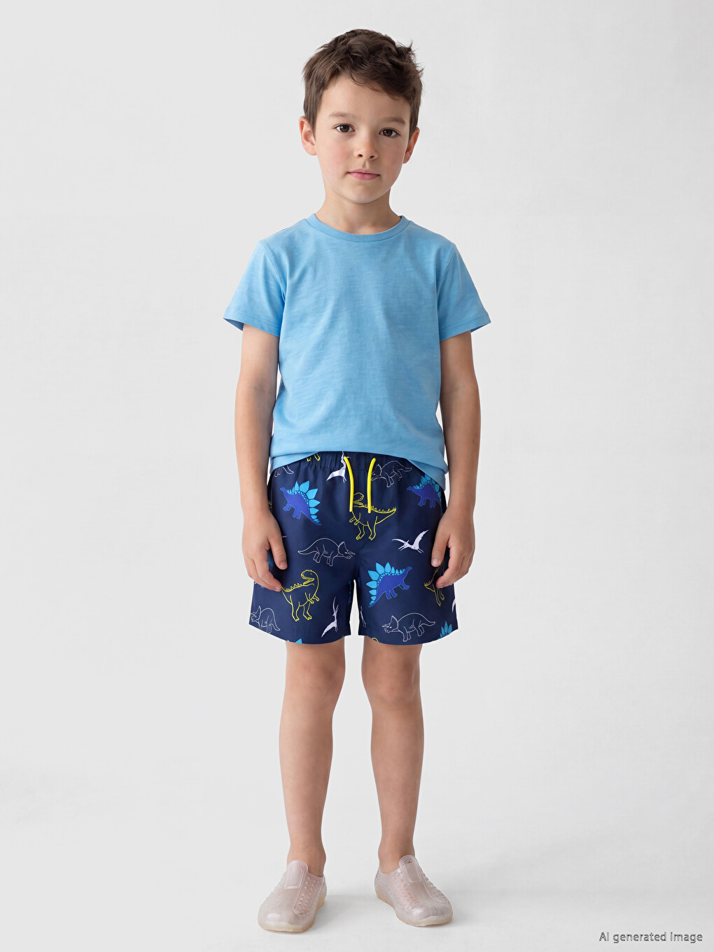 Lacivert Beli Lastikli Erkek Çocuk Boxer-1