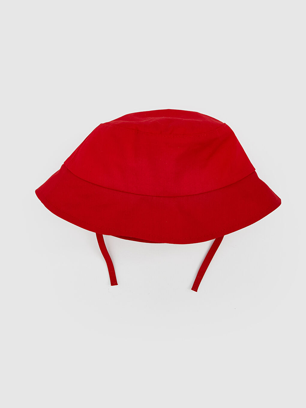 Kırmızı Pamuklu Kız Bebek Bucket Şapka-1