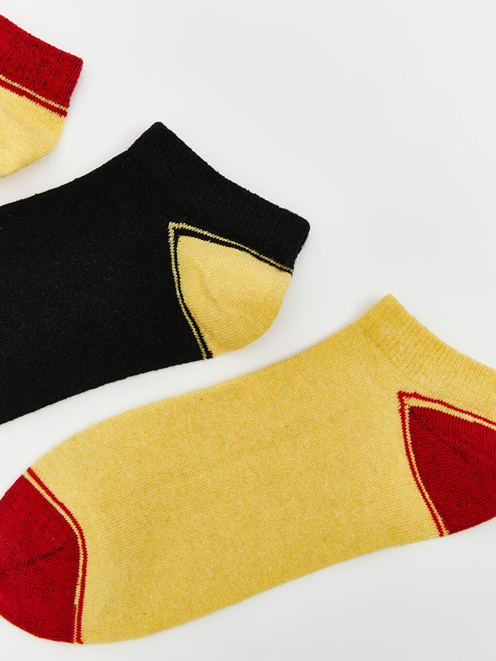 Kırmızı Erkek Çocuk Patik Çorap 3'lü-1