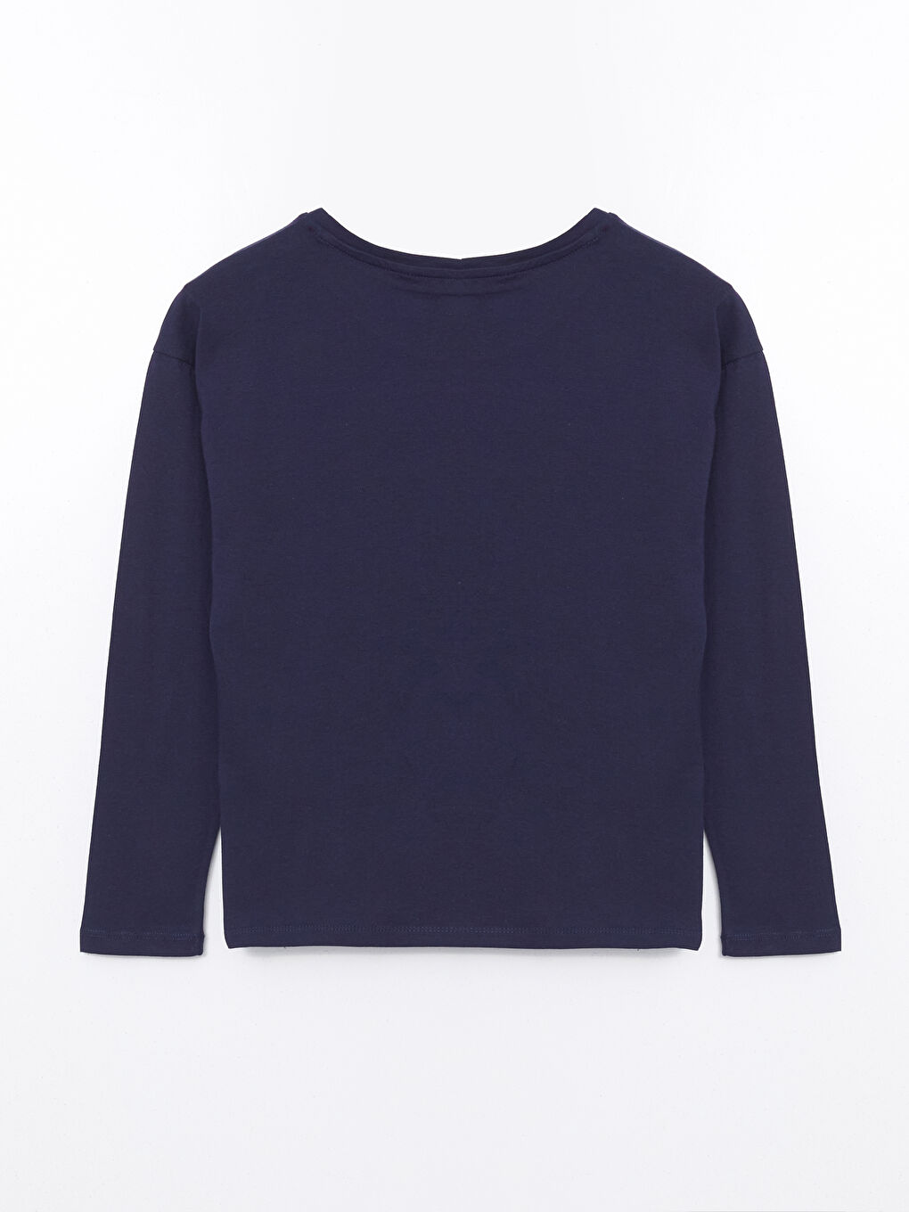 Lacivert Bisiklet Yaka Teddy Baskılı Kadın Pijama Üst-5