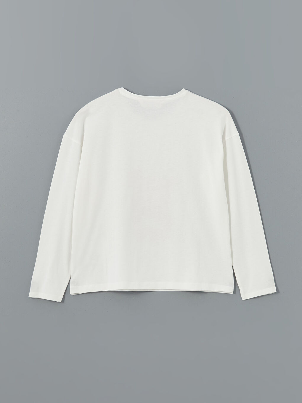 Ekru Bisiklet Yaka Ayı Teddy Baskılı Kadın Pijama Üstü-1