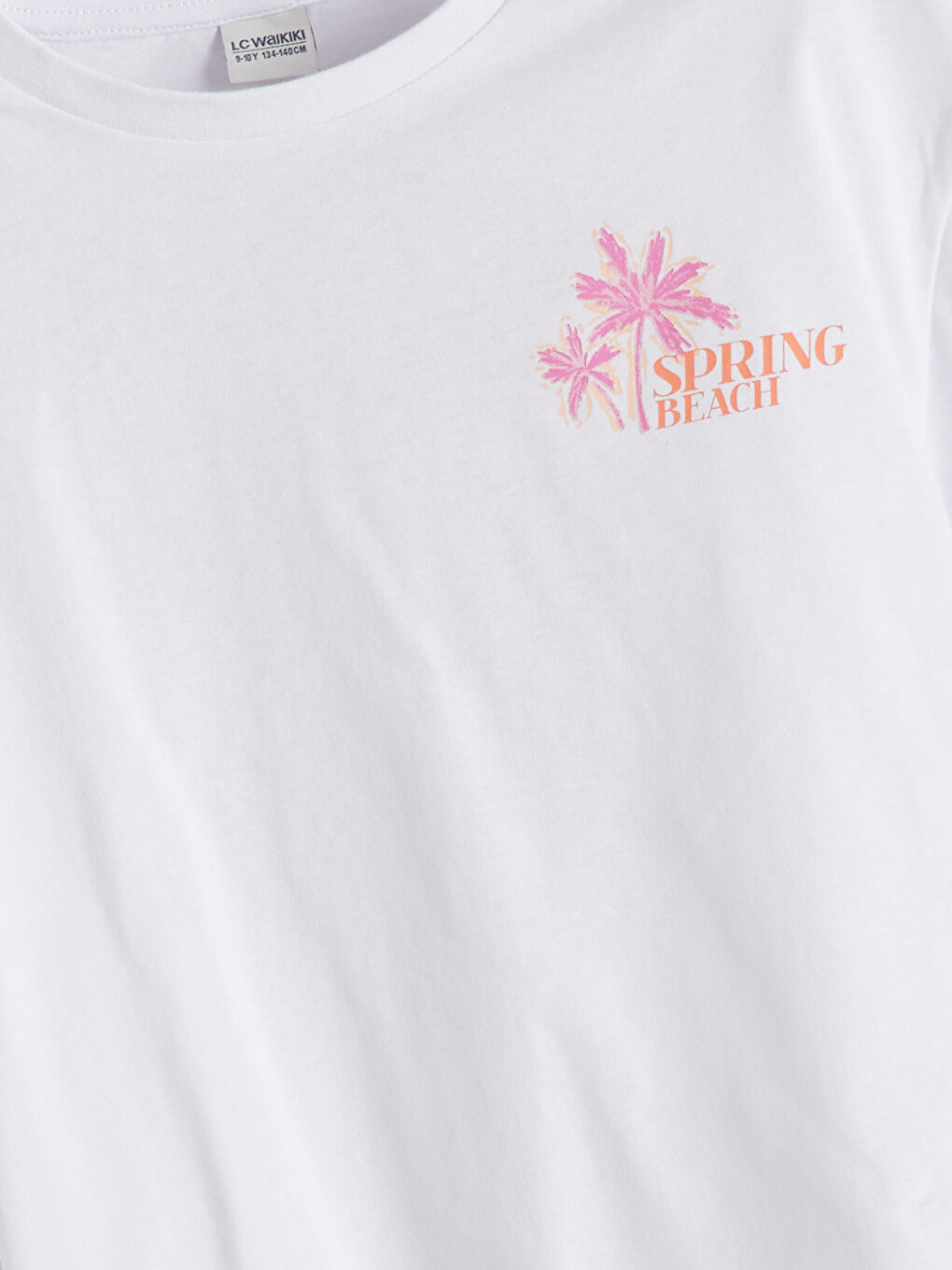 LCW Kids Crew Neck Floral Girls' T-Shirt and Shorts -S5LF09Z4-FFB