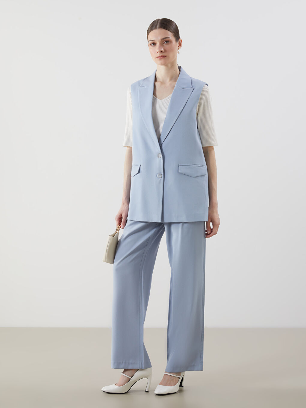 Jacket Collar Women's Classic Vest -S5LF55Z8-CU5