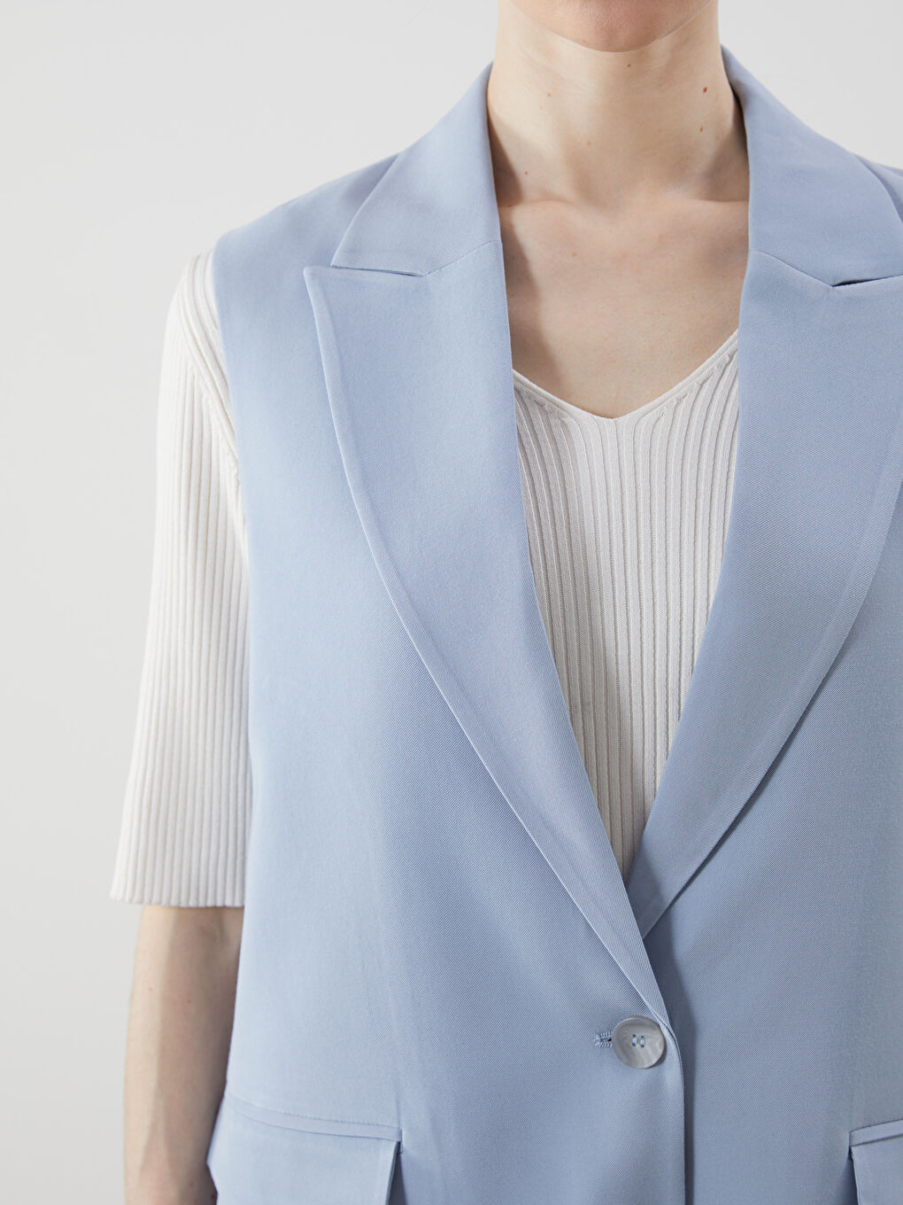 Jacket Collar Women's Classic Vest -S5LF55Z8-CU5