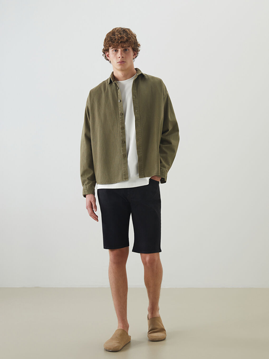 Slim Fit Men's Denim Shorts -S5LF60Z8-326