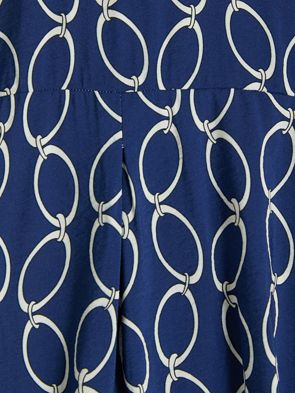 Karışık Desenli Büzgülü Gömlek Elbise-3