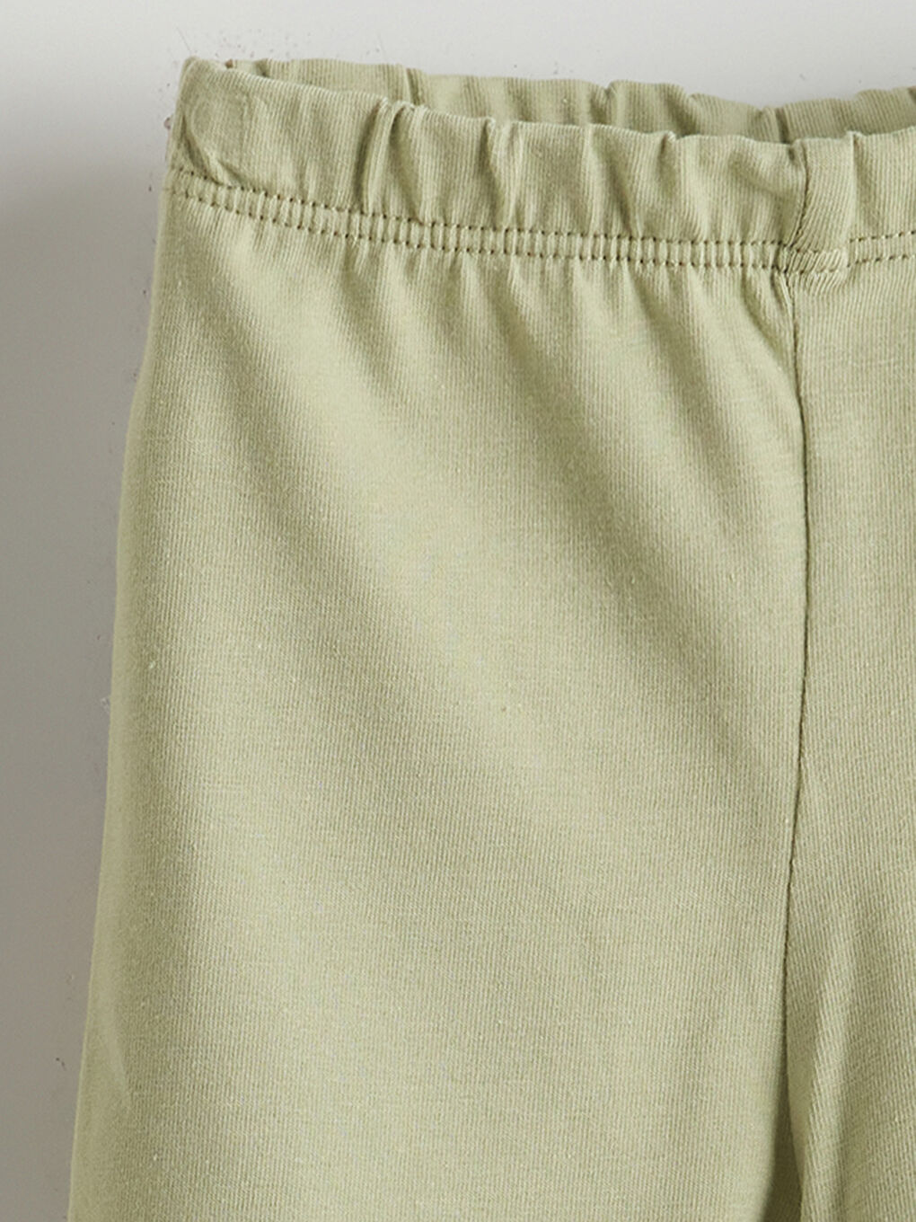 Yeşil Beli Lastikli Kız Bebek Şort Tayt-5