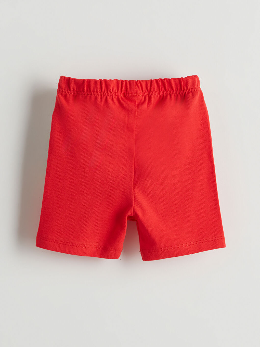 Kırmızı Beli Lastikli Kız Bebek Şort Tayt-1