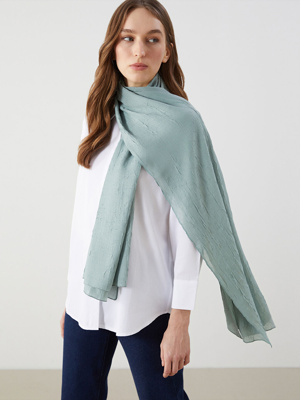 LCW Modest Yeşil Basic Kadın Şal