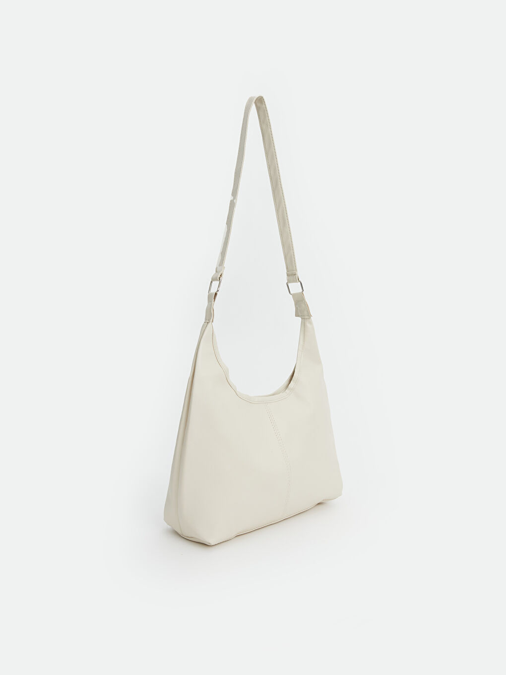 Bej Deri Görünümlü Kadın Omuz Çantası-1