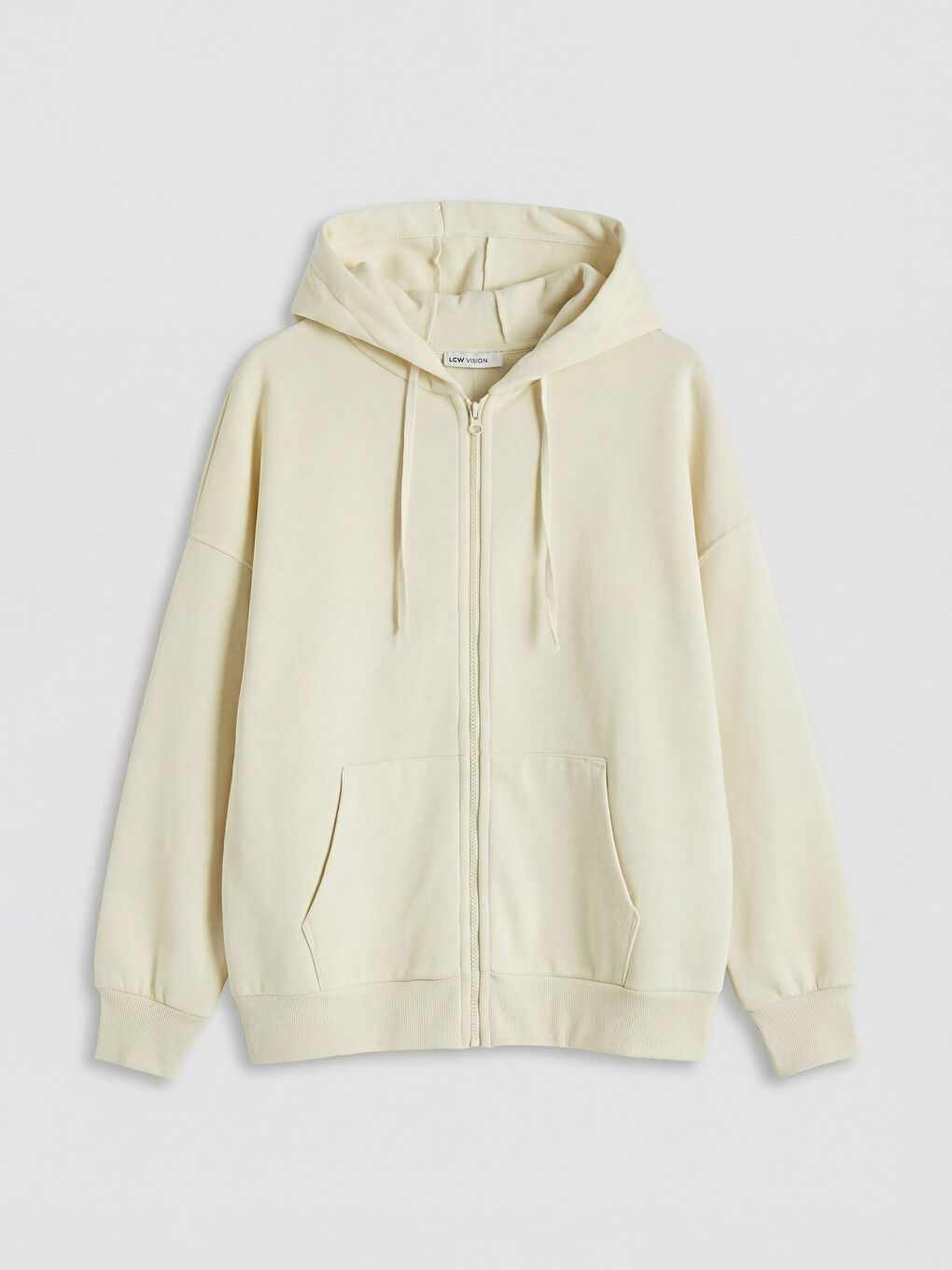 Karışık Kapüşonlu Kadın Fermuarlı Sweatshirt