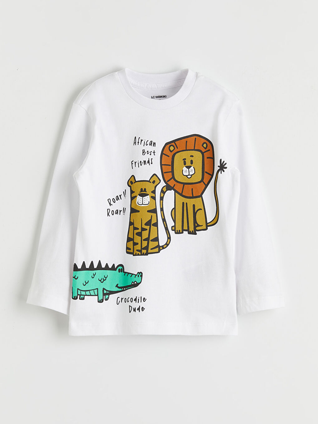 Karışık Bisiklet Yaka Baskılı Erkek Çocuk Tişört