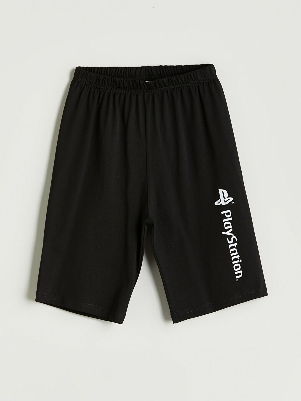 Siyah Beli Lastikli PlayStation Baskılı Erkek Çocuk Pijama Şort