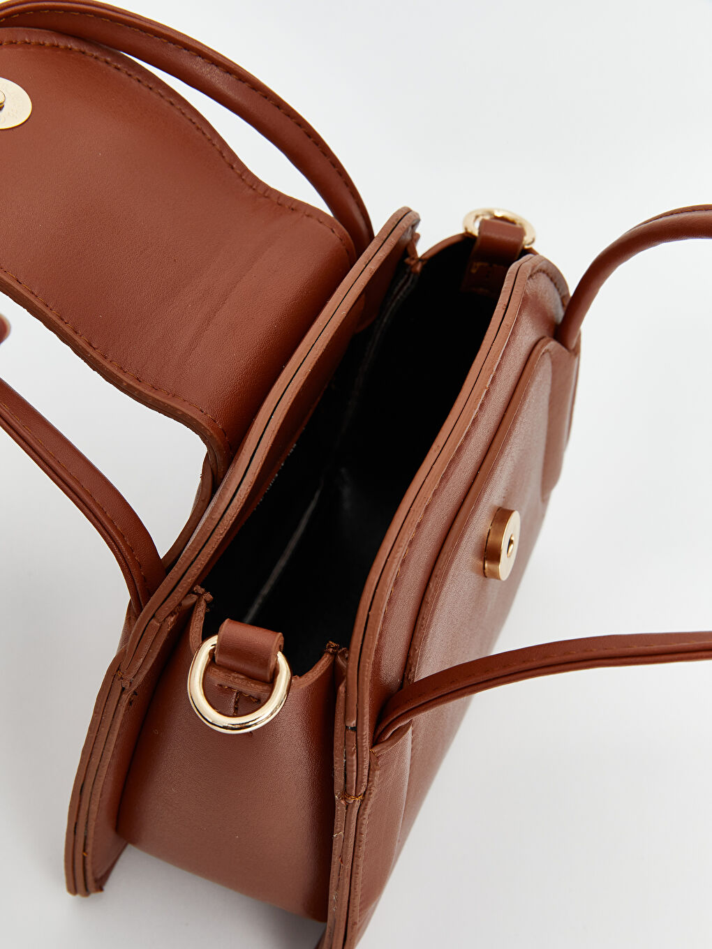 Kahverengi Çıkarılabilir Askılı Kadın Omuz Çantası-2