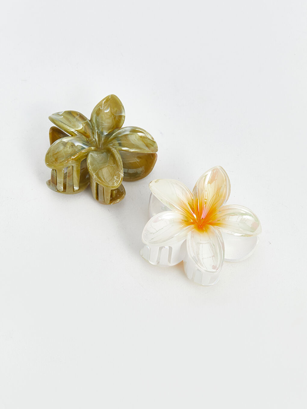 LCW ACCESSORIES Flower Figured Women's Claw Clip Set 2 Pack -W58334Z8-QBC