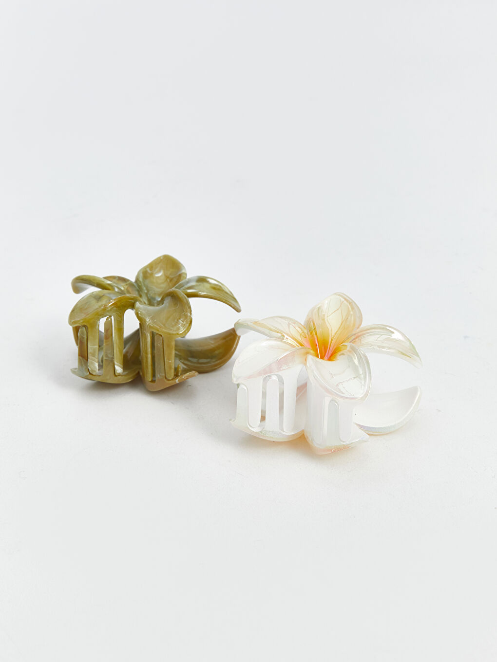 LCW ACCESSORIES Flower Figured Women's Claw Clip Set 2 Pack -W58334Z8-QBC