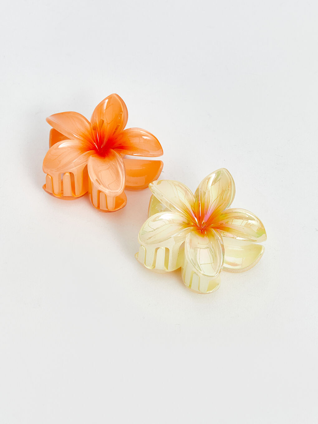 LCW ACCESSORIES Flower Figured Women's Claw Clip Set 2 Pack -W58334Z8-QBC