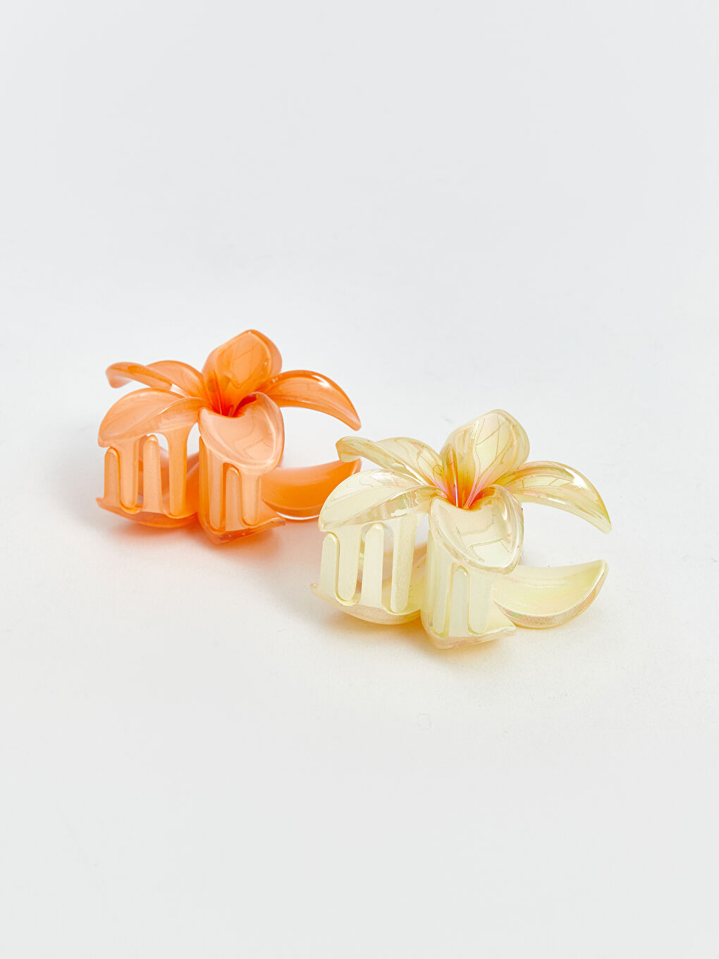 LCW ACCESSORIES Flower Figured Women's Claw Clip Set 2 Pack -W58334Z8-QBC