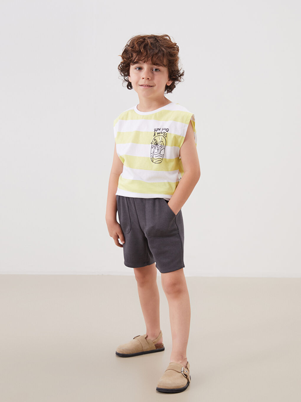 Elasticated Waist Boys' Shorts -S5LG79Z1-HEF