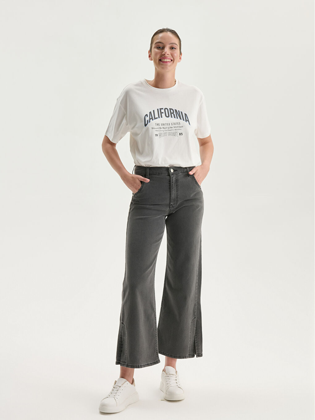 Crew Neck Florida Printed Women's T-Shirt -S5LH04Z8-FEW
