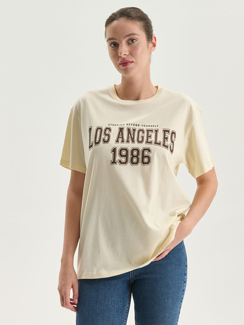 Crew Neck Florida Printed Women's T-Shirt -S5LH04Z8-FQQ