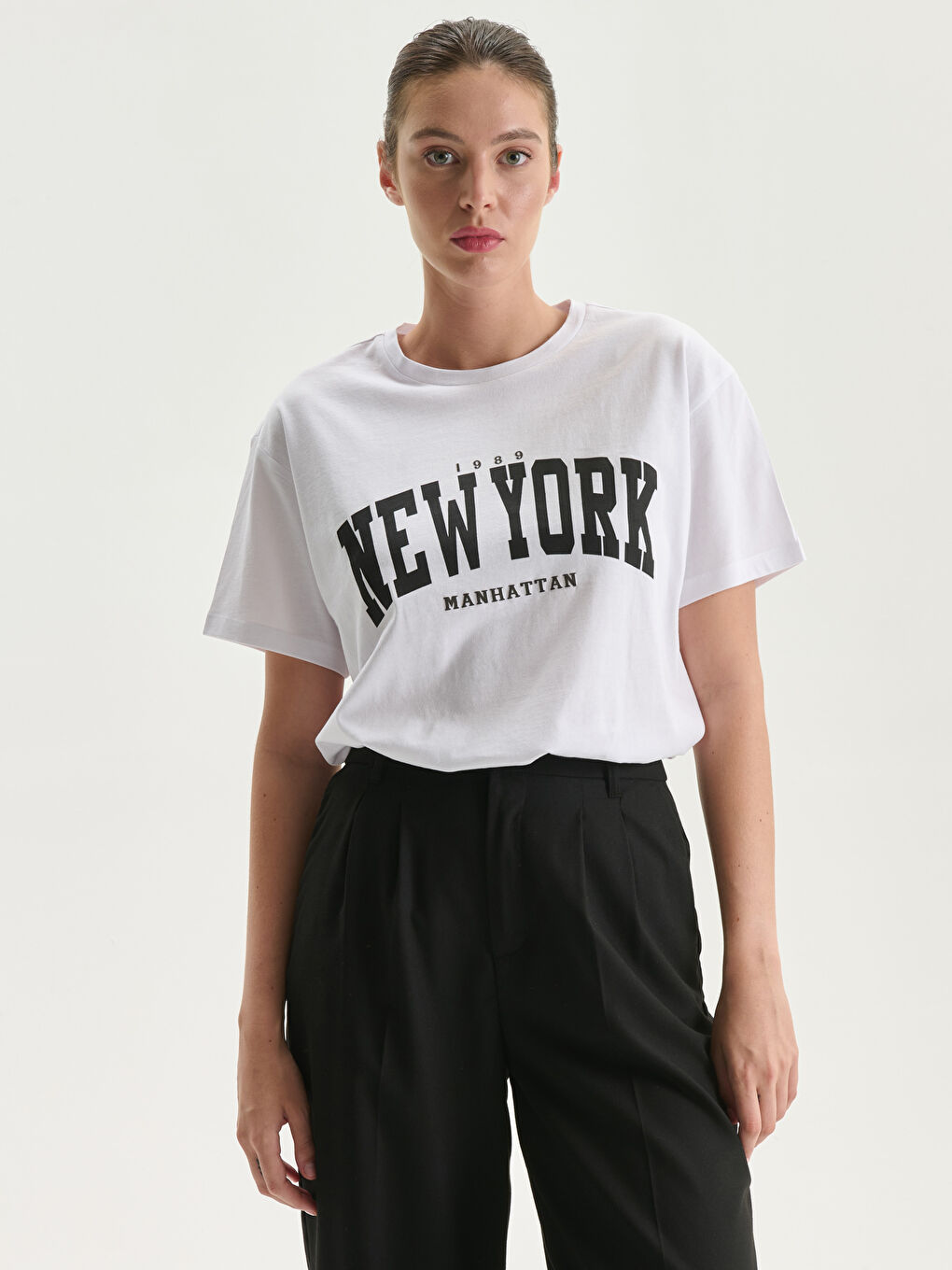 Crew Neck Florida Printed Women's T-Shirt -S5LH04Z8-Q6K